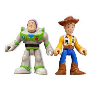 Imaginext Toy Story Lot Of 2 Buzz Lightyear And Woody Figures